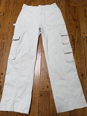 Abercrombie & Fitch A&F sz 28 (6) Beige Carpenter Cargo Pants 97% cotton